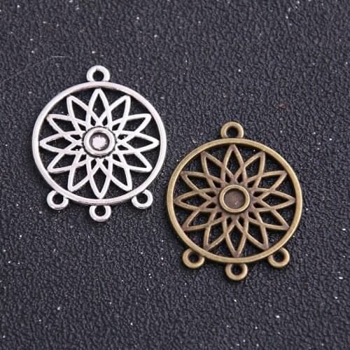 4pcs 27*34mm Vintage Dream Catcher Charms for Jewelry Making Diy Metal Alloy Dream Catcher Pendant Charms