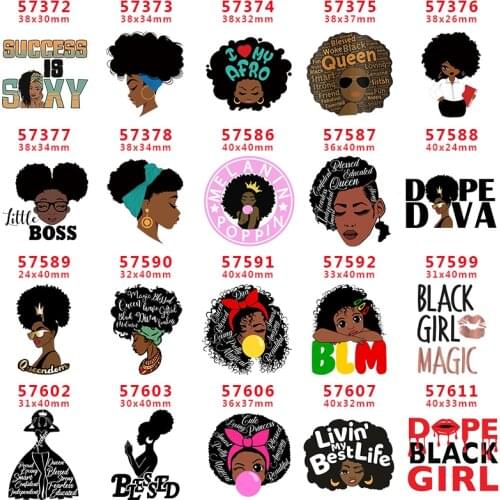 Free shipping 30 pcs Black Girl character flatback resin planar resin PR 57372