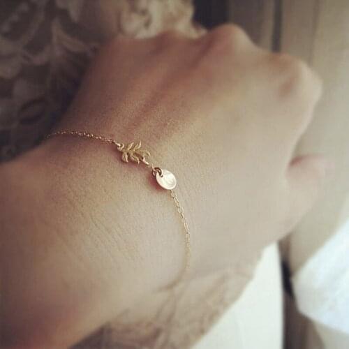 European and American fashion accessories fashion simple sequins leaf bracelet bracelets