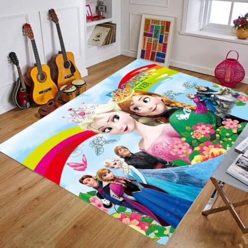 Cartoo Princess Play Mat Kids Developing Mat Anna Elsa Kids Rug Gym Games Play Baby Carpets Rug Soft Floor Mat Baby Playmat Gift