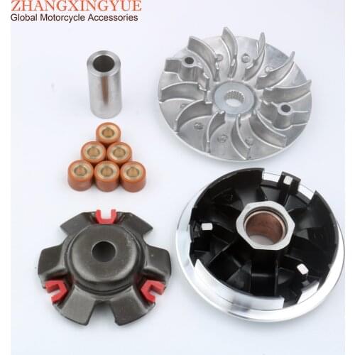 Scooter variator kit Racing roller 18x14mm 14g & Fixed Drive Half Pulley for Keeway Arn 125 F-Act Focus Matrix Zahara 125cc 4T