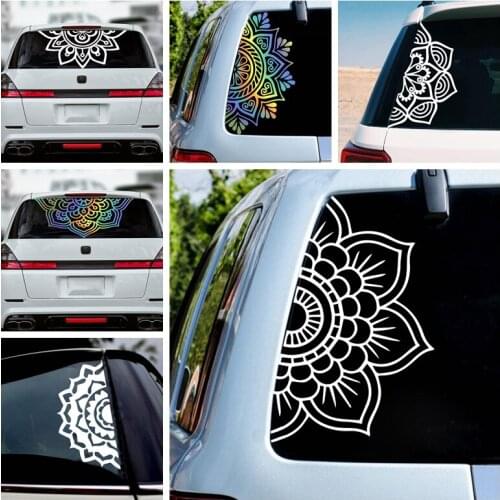 Creative Pattern Mandala Car Sticker and Sticker for The Cars Decals for Car Rear Windshield Body Decoration Accessories Cartoon