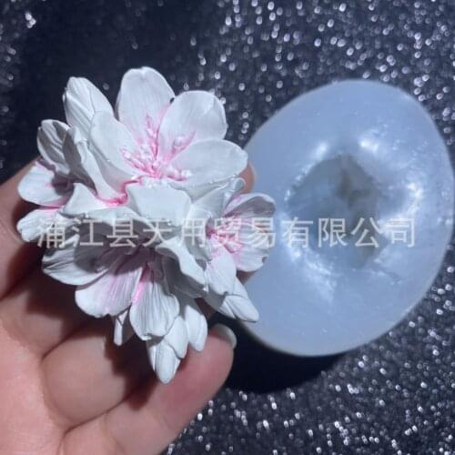 Leaf Flower Aromatherapy Plaster Mold Fondant Car Clay Epoxy Mold 17-204