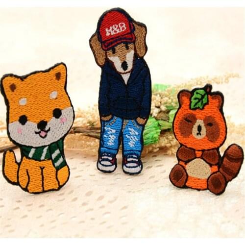 Maxsin 1 Pc High Quality Exquisite Pet Dog Embroidery Sticker Cartoon Patch Iron On Clothes Bags Jeans DIY Decoration Applique