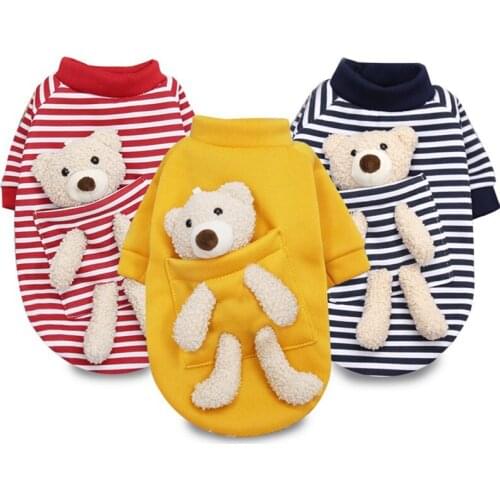 Cute Winter Pet Cat Dog Clothes For Small Dogs Puppy Teddy Pocket Bear Sweater Chihuahua Yorkies Sweatshirt Costume Ropa Perro