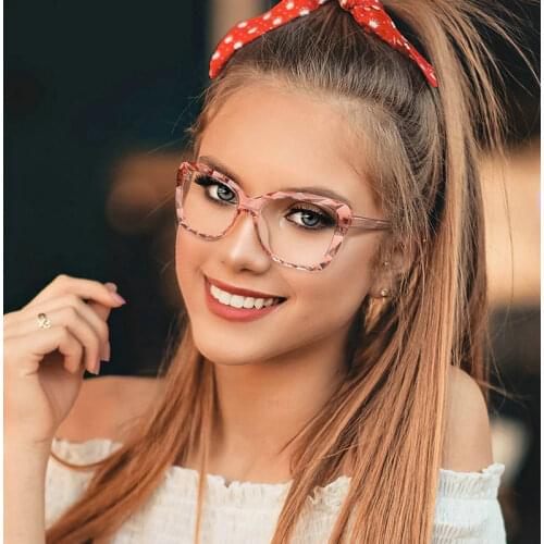 MINCL / 2020 New Fashion Cat Reading Glasses Men Women Eyeglasses Ladies Bling Clear Hyperopia Read Eyewears with Box NX