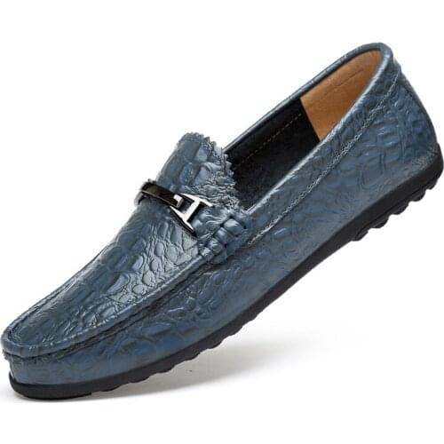 Men Shoes Casual Breathable Leather Loafers Men Genuine Leather Moccasins Comfortable Flat Men Shoes Wedding Party Dress Shoes