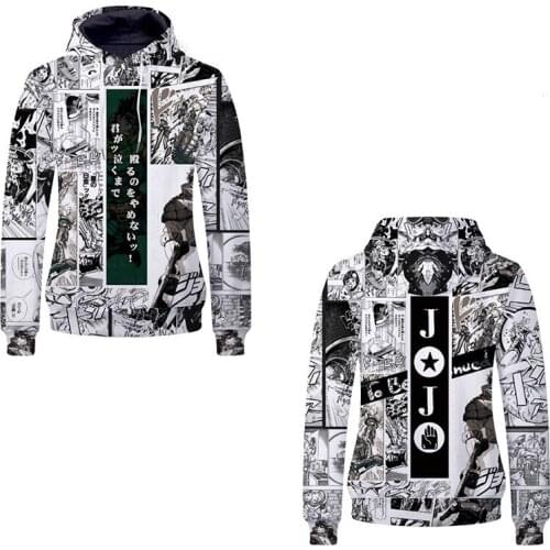 Anime JOJOs Bizarre Adventure Polyster 3D Hoodie Men/Women Brand Hoodie Sweatshirt Fashion Harajuku Jacket Coat Clothes