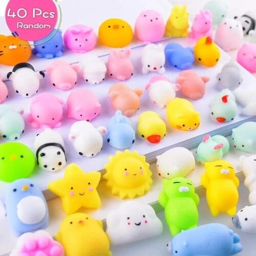 Squishy Squeeze Cat Mochi Antistress Squishes Soft Ball Squishies Kawaii Animals Anti stress Fun Toys Set for Children