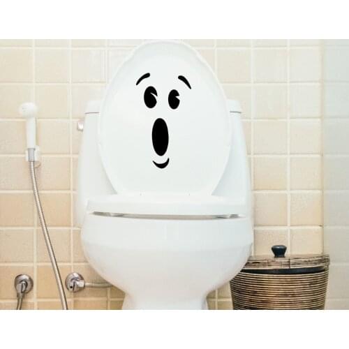 BK Home Şaşkın Smiley Design WC Sticker-1