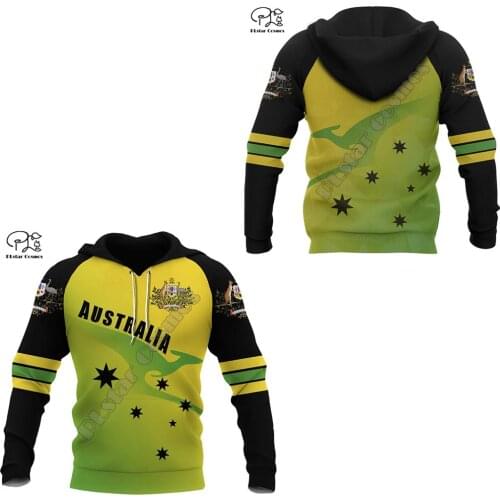 2020Newest Fashion Australia Country Flag Retro Funny Tracksuit Long Sleeves Streetwear Unisex 3DPrint Zipper/Hoodies/Jacket A22