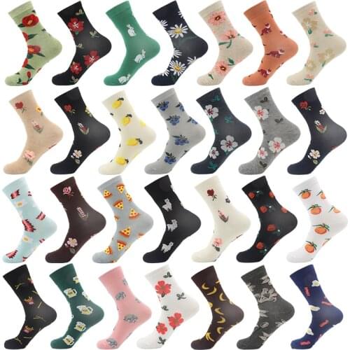 2020 new pile socks womens autumn and winter socks Korean pure cotton socks womens socks fashion