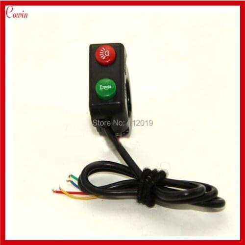 New 2 Function Motorcycle Handlebar Switch, Dirt Bike Motorcycle Front Light Headlight, Horn Switch Assembly