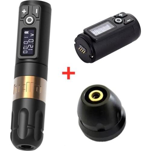 New Professional Wireless Rotary Tattoo Machine Pen Swiss Motor Strong Quiet With Replace Battery RCA Adapter For Tattoo
