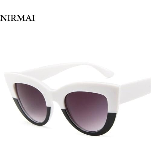 Sexy Cat Eye Sunglasses Women Brand Designer Mirror Black Sun Glasses Female Lens Shades Streetwear Eyewear UV400 Fashion