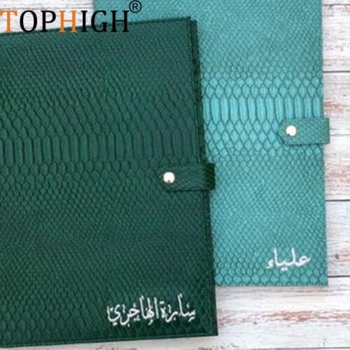 TOPHIGH A4 Clipboard Folder Portfolio Python Green Organizer Sturdy Office Bag For Women 2021 Manager Clip Writing Paper Clutch