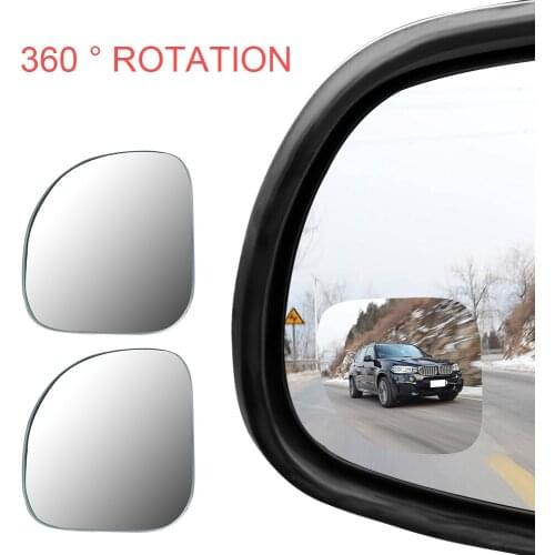 Parking Auxiliary Rear View Mirror Adjustable Car Accessories Car Blind Spot Mirror 2PCS Wide Angle Round Convex 360 Degree