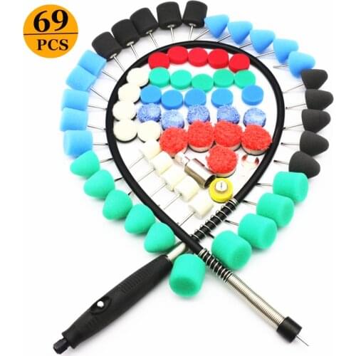 Car Polisher rotary shaft use Mini polishing tool Kits Set Car Care Detailing Polish tool buffing pads kit For M14 Thread