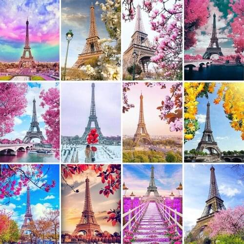 Full Square/Round Diamond Landscape Paris Tower 5D DIY Diamond Painting Diamond Embroidery Home Decor Gift Cross Stitch Mosaic