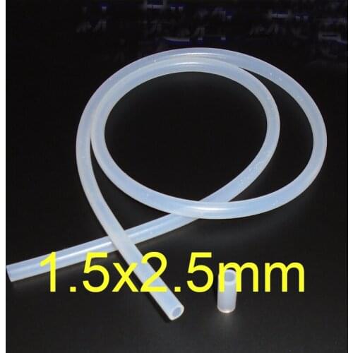 1.5mm ID 2.5mm OD 1.5X2.5 Transparent Silicone Rubber Tube Hose medical flexible tubing,2.5 mm capillary tube