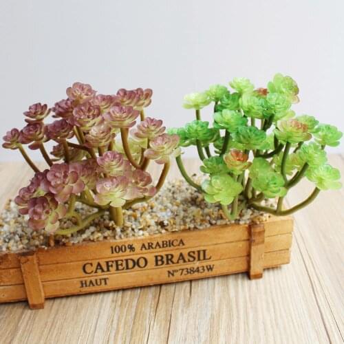 Green Purple Red Large Artificial Succulents Plants Height=15cm Diameter=12cm Spring Fall Home Garden Decoration Fake Plants