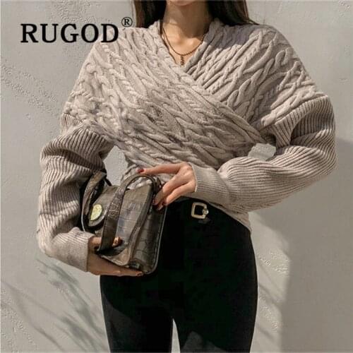 Женские пуловеры с V-образным вырезом RUGOD China At AliExpress