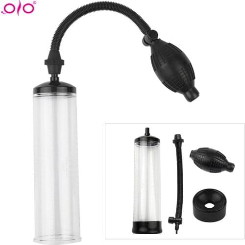 OLO Penis Vacum Enlargement Pump Masturbator Penis Sucker Extender Stimulator Sex Toy For Men Dick Up Ejaculation Delay Training