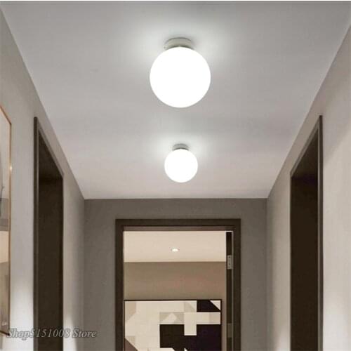Nordic modern ceiling light Glass Ball Ceiling Lamps Globe Round White Fixtures kitchen ball small ceiling lamp Lustre Luminiare
