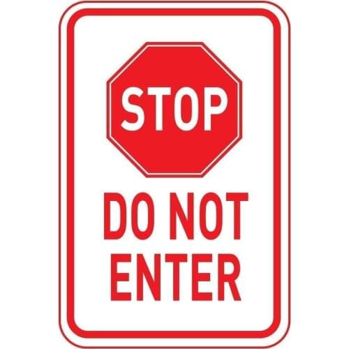 Stop Do Not Enter Safety Pet Gift Retro Metal Tin Sign Plaque Poster Wall Decor Art Shabby Chic Gift