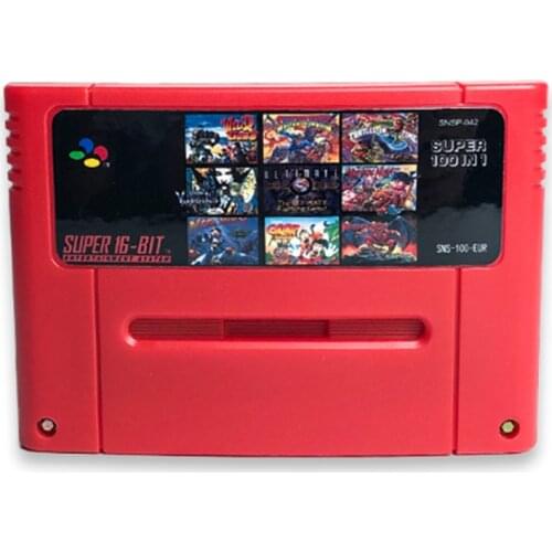 Super 100 in 1 EUR Version Games with Hagane Demons Crest Castlevania Vampires kiss Super Turrican 2 Final Fight 3 Wild Guns