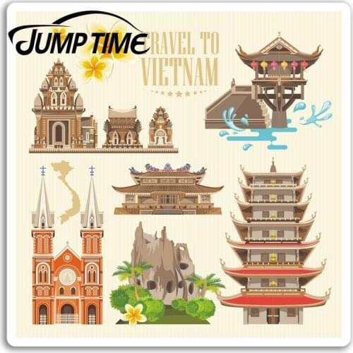 Jump Time for Vietnam Vinyl Stickers Asia Cool Travel Sticker Laptop Luggage Decal Rear Windshield Waterproof Car Accessories