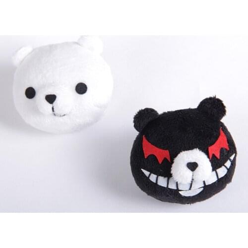 Danganronpa Anime Cosplay Hair Clip Plush Props Enoshima Junko Monokuma Bear Girl Kawaii Cosplay Headwear Accessories