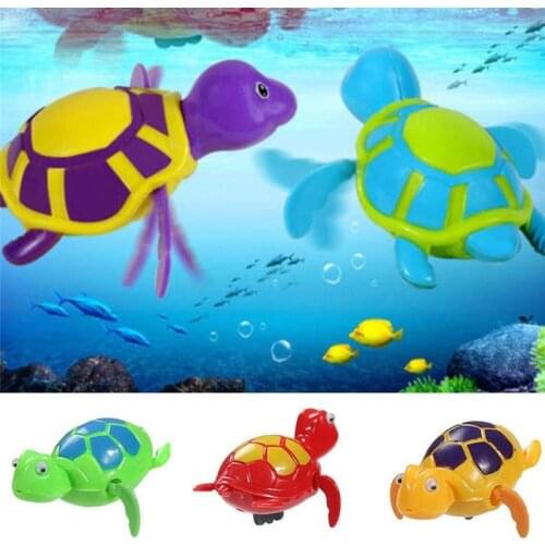 1/3pcs Bath Toys For Children Cute Sea Animals Turtle Chain Water Baby Clockwork Baby Funny Bath Bathroom Toys Toys Newborn