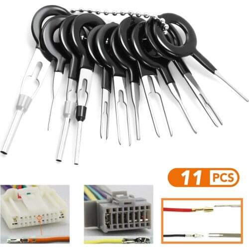 11pcs Car Wire Terminal Removal Tool for VW Volkswagen Polo Golf Passat Beetle Caddy T5 Up Eos Tiguan Skoda A5