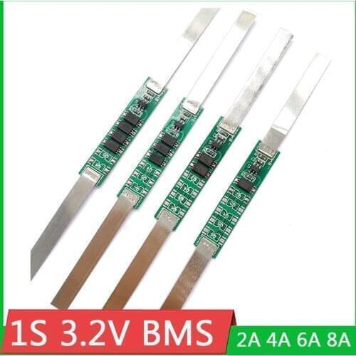 1S 3.2V 2A 4A 5A 8ALifepo4 Lithium Iron Phosphate Battery Protection Board 3.6V Anti-overcharge PCB BMS Module