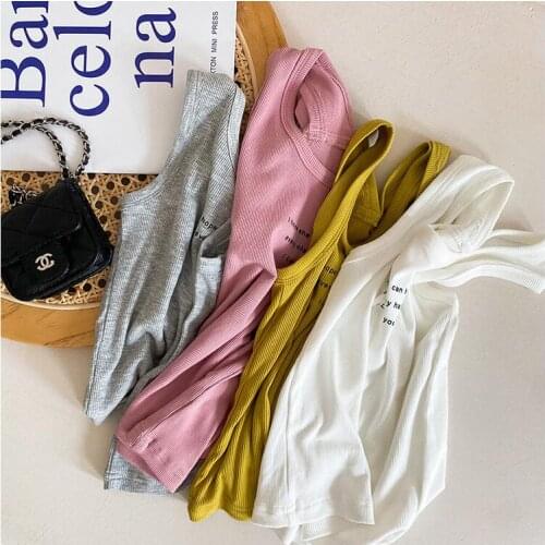 2021 new style girls boys vest summer cotton fashion kids waist vest