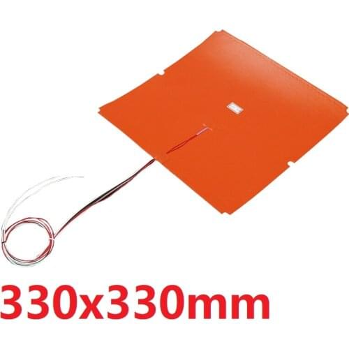 330x330mm 750W Upgrade Silicone Heater Mat for Tronxy X5S 3D Printer Heat Bed/Mat C/W Adhesive, NTC 100k