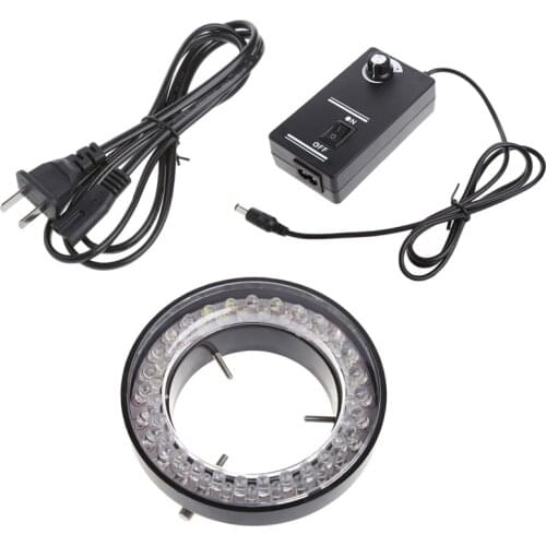 60 LED Adjustable Ring Light illuminator Lamp for STEREO ZOOM Microscope Microscope US Plug -W310
