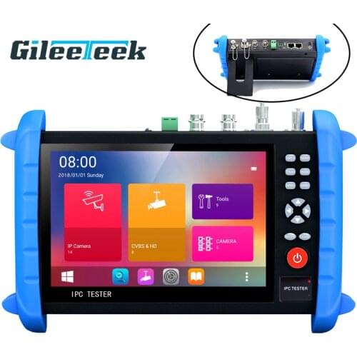 7 Inch HD CCTV Tester Monitor AHD CVI TVI CVBS SDI IP H.265 4K 8MP HDMI In Multimeter TDR Optical fiber VFL ONVIF WIFI POE