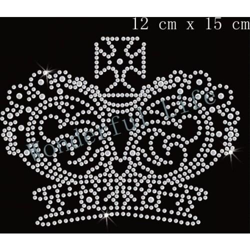 Free shipping Crown Royal Diamante Motif Rhinestone Transfer