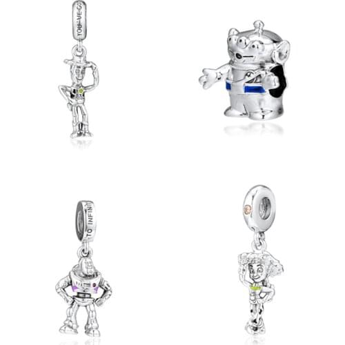 Space STORY ALIEN CHARMS For Woman 925 Silver Beads For Jewelry Making Fits European Bracelets & Bangle Sterling Silver Jewelry