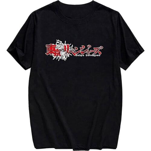CLOOCL Black Cotton T-Shirts Japan Anime Tokyo Revengers T-Shirt 3D Print Unisex Casual Harajuku Style Tees