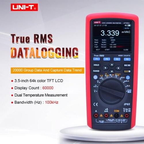 True RMS Data logging Digital Multimeter UNI-T UT181A Smart Software Trend Capture volt Ampere meter temperature tester IP65