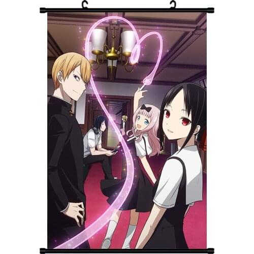 Coscase Anime Decorative Pictures Kaguya-sama: Love Is War Shinomiya Kaguya Fujiwara Chika Home Decor Wall Scroll Poster