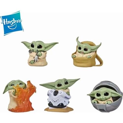 New 6pcs Star Wars Baby Master Yoda Vehicle Setting Up The Box Doll Action Figure Doll Model Anime Toys Christmas Gift Toys