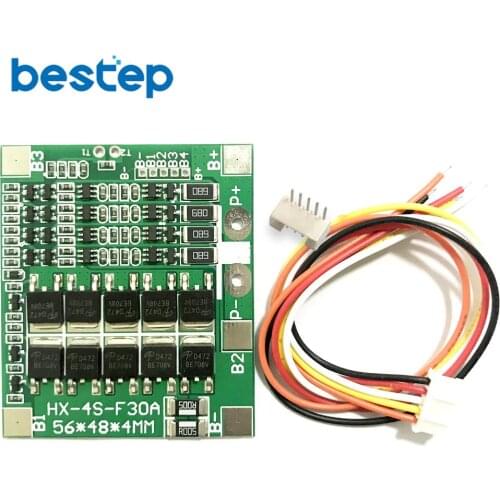 4S 30A 14.8V Li-ion Lithium 18650 Battery BMS Packs PCB Protection Board Balance Integrated Circuits Electronic Module