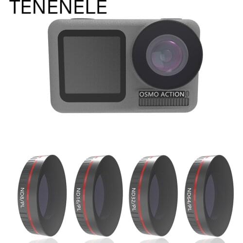 TENENELE For DJI Osmo Action Adjustable Lens Filter CPL Polarizing ND 8 16 32 64-PL Lenses Filters Set For Osmo Action Accessory