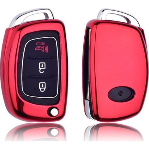 Red Soft Protective key Case Shell Cover for Hyundai