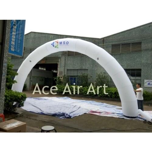New round 8x4m light standing curve inflatable archway,teams celebration decoration for event or Party with LOGO