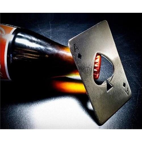Personalized Souvenirs Custom Bottle Opener Party Restaurant Gift Novelty Poker Card Spades K Bar Bottle Opener